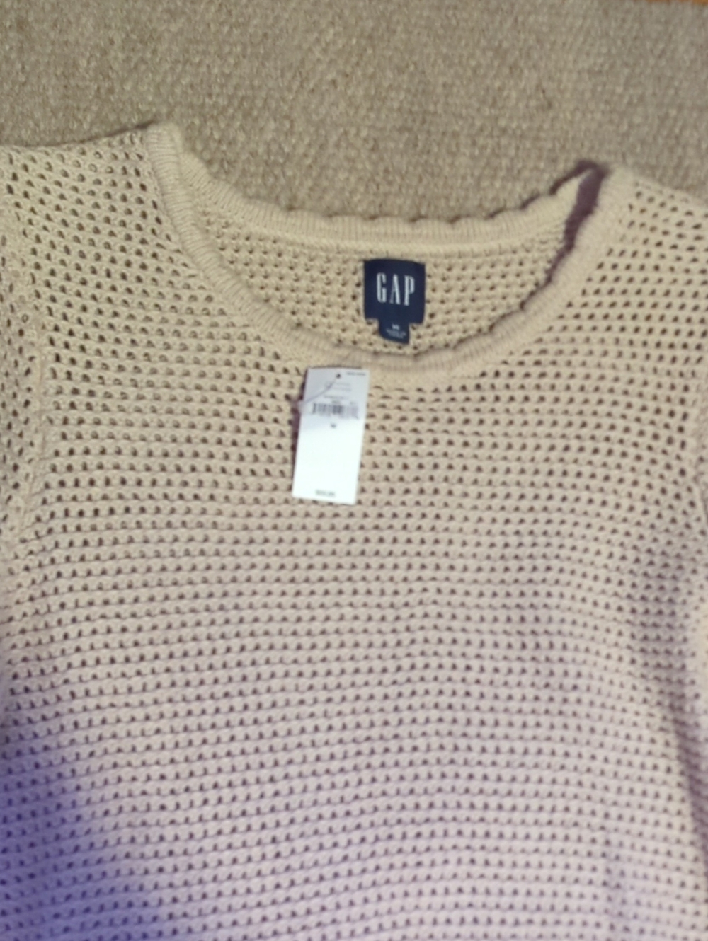 Women's Gap Light Brown Knit Sweater Size Medium NWT